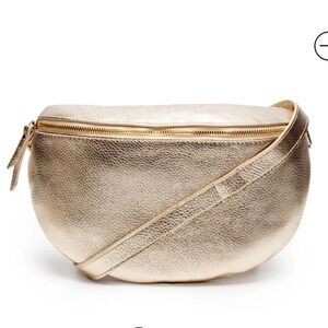 Metallic Gold Crossbody Bag - Stylish Hands-Free Carry
